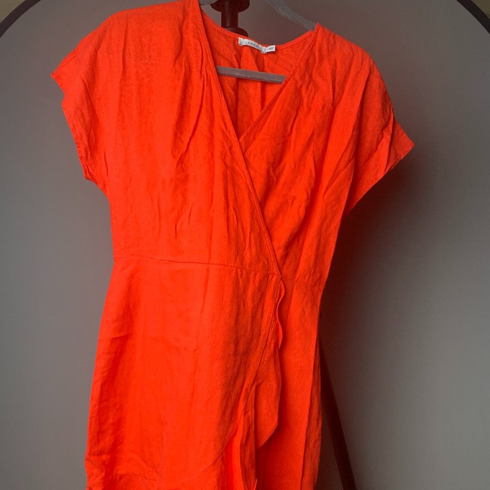 Lush Red Wrap Dress w/zipper